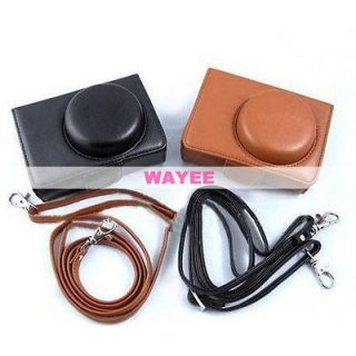 NEW Leather case bag For For Canon Powershot SX130 SX120 IS black 