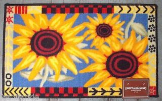 BRIGHT SUNFLOWERS ACCENT RUG / MAT ~ 17 x 28 ~ NEW