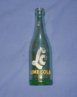   Cola Green Glass Soda Pop Top Bottle Collectibe ACL Vintage Duraglas