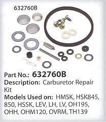 632760B Tecumseh Carburetor Kit For Part Number 632760, 632760A  