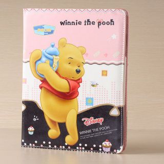 IPAD 2 3rd PU Leather Cartoon Winnie The Pooh Bear Smart Cover Case 