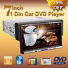 Car Stereo DVD Player 1 Din 7 FM AM Radio Ipod Bluetoooth RDS USB SD 