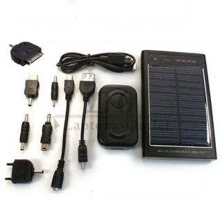   Solar Panel Power USB Battery Charger for Cell Phone iPhone Black