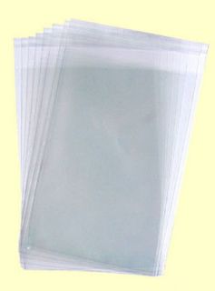 100 clear peal and seal cello bags 135mm x 202mm for greeting cards