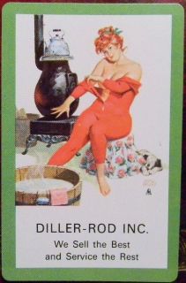   UP RED LONG JOHNS by FIRE DUANE BRYERS ROD INC. AD SWAP PLAYING CARD