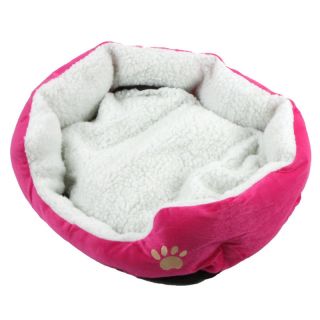   Soft Warm Fleece Pet Dog Puppy Cat Bed House Nest with Plush Mat Pad