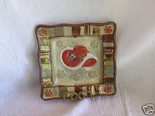   Canyon Ranch St Nick Christmas Square Plate Dish Western Decor CUTE