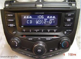03 04 05 06 07 HONDA Accord Radio Stereo 6 Disc Changer CD Player 7BX0 