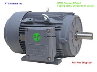 New 5 HP ELECTRIC MOTOR 184T Frame 1800 RPM 208 230/460