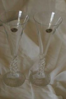 Cristal DArques 2000 Millennium Set Of 2 Champagne Flutes