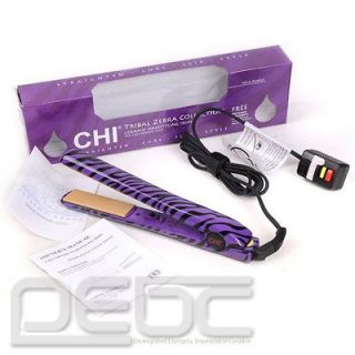   CHI 1 Bold Purple Tribal Zebra Ceramic Flat Iron Hair Straightener #2