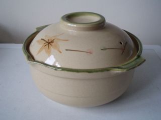 Chinese 2 Handled Glazed Clay 25cm Tureen Cooking Pot for the Oven