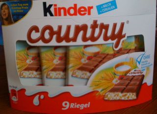   KINDER COUNTRY chocolate bars 207g  9pc from germany with 5 cereals