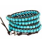 CHAN LUU TURQUOISE WRAP WITH BROWN LEATHER BRACELET NEW HOT ITEM