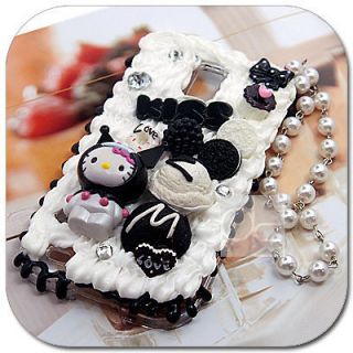 BK Hello Kitty Cream Hard Case Skin Cover T mobile Samsung Galaxy S 2 