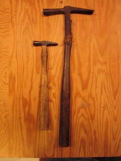 Early antique C.S. Osborne Saddlers Tools Leatherworking Hammer Lot