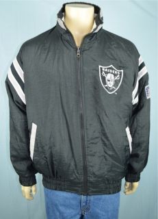 Vtg Pro Player NFL Experience Oakland Raiders Reversible Jacket Mens 