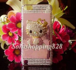 New Pink 3D Hello Kitty Bling Crystal Case Cover for Apple iPod Touch 