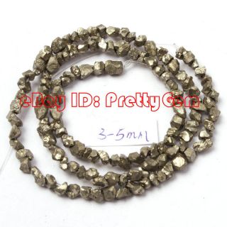 3mm   5mm Baroque Pyrite Gemstone Beads Strand 15