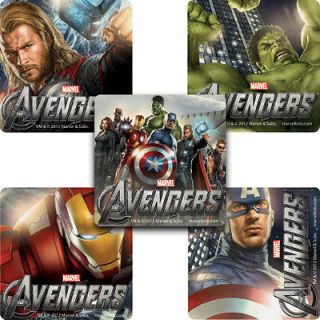 15 Marvel THE AVENGERS MOVIE Stickers Kid Party Goody Bag Filler Favor 