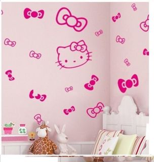 Butterfly Hello Kitty Wall Stickers,PVC Cartoon Children/Livin​g 