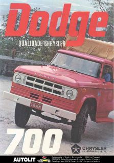 1970 Dodge 700 Dump Truck Brochure Brazil