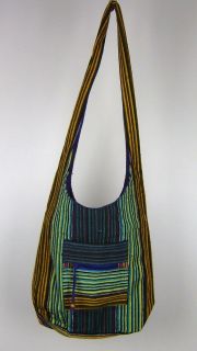 NWT Unique Boho Hippie Woven Striped Patchwork Large Shoulder Bag
