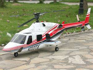 FUNKEY Bell 222 .50 (600) size Scale Fuselage + Retractable Landing 