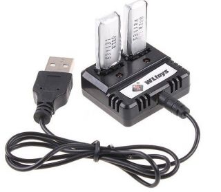   Li Po Battery + 1x USB Battery Charger For WLtoys V911 RC Helicopter