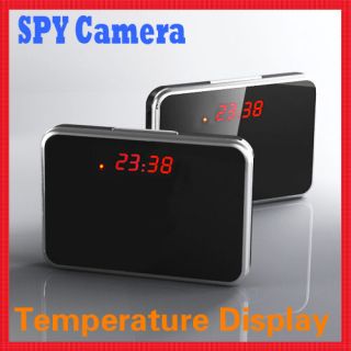 Spy Clock Security hidden MINI DVR Camera Thermometer Display T1000 