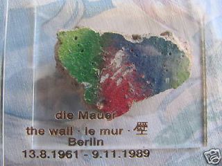 Authentic Piece of The Berlin Wall with Acrylic Display
