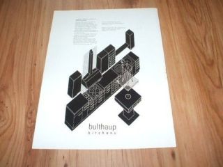 Bulthaup kitchens 1986 magazine advert