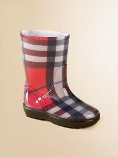 Burberry Kids Check Rain Boots NEW