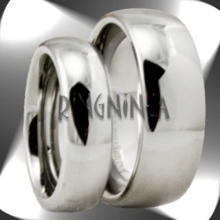 His and Her Classic Domed Tungsten Wedding Ring Set Couples Matching 