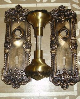 Antique Style Brass Door Knob Mortise Lock Assembly