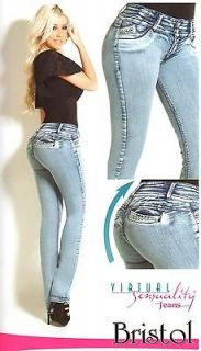 Womens Jeans Straight Leg Slim Fit Denim Butt Lift Jeans Fajate 
