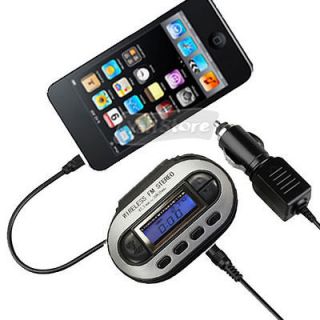 New LCD Stereo FM Transmitter Car Charger for  Player iPod Touch 