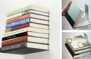CONCEAL Invisible Floating Book Shelf mod sleek SILVER ORIGINAL umbra