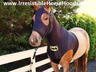 SMALL BATMAN HORSE HOOD COSTUME SLEAZY SLINKY WITH TAIL BAG * WELSH 