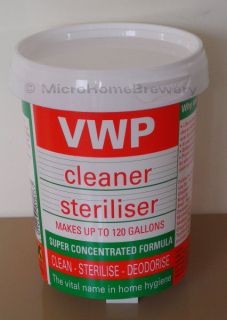 VWP Steriliser/Cleaner 400g Homebrew Equipment for Wine Cider & Beer 