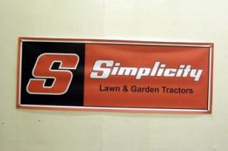 Vintage Simplicity Lawn Farm Garden Tractor Banner