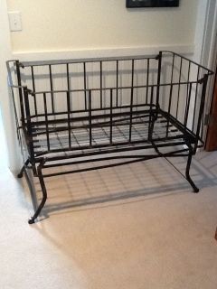 Vintage iron bed 1900s hand forged hand crafted