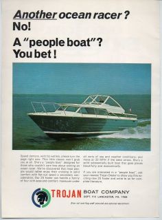 1968 Vintage Ad Trojan Boats Lancaster,Penn​sylvania