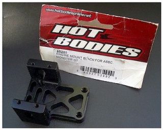   MONSTER GT MGT BLACK ANODIZED HOP UP ENGINE MOUNT HOT BODIES 60231