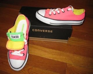 Converse Girls CT Double Tongue Neon Shoes SIZES NIB