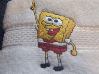 Personalised Towel Set Embroidered with Sponge Bob, Spongebob