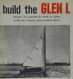Glen L 12 9 Sailboat Day Sailer How To build PLANS Catboat rig