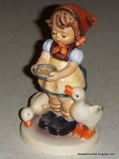 Be Patient Goebel Hummel Figurine #197 2/0 TMK5 Girl Feeding Ducks 