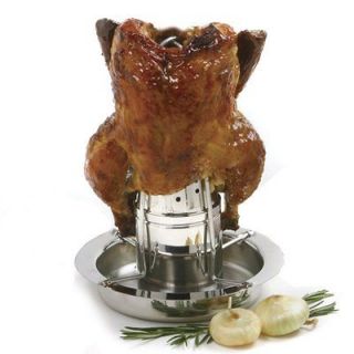 Stainless Steel Vertical Roaster With Infuser Cooking Chicken Kitchen 