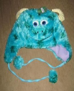 New Sulley Monsters Inc Soft Plush Adult Winter Laplander Ski Hat 